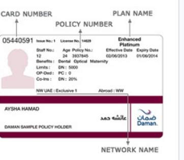 daman insurance card