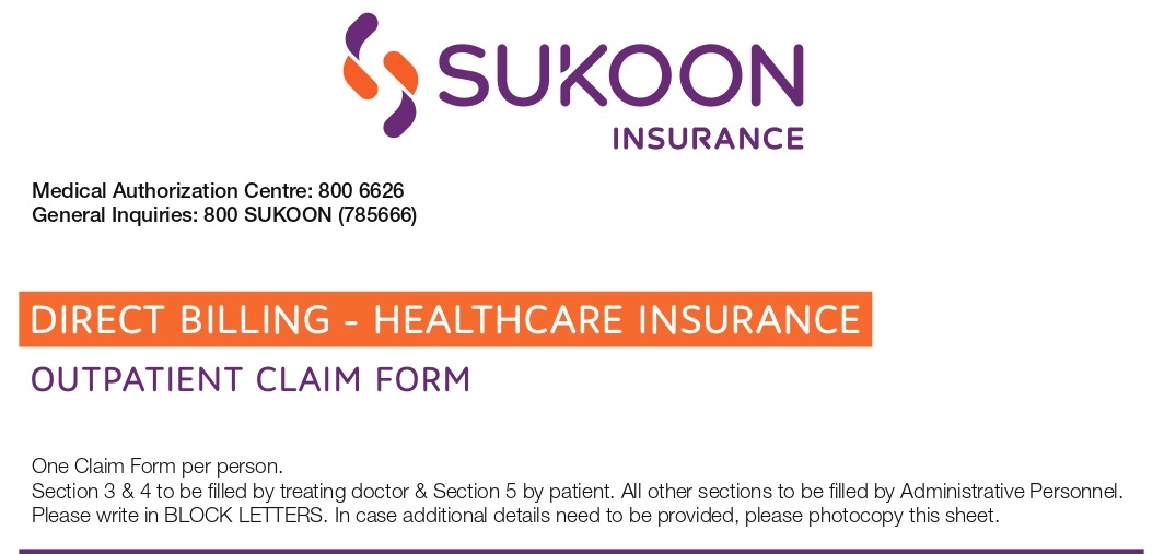 Download Sukoon Insurance Claim Form (Outpatient)